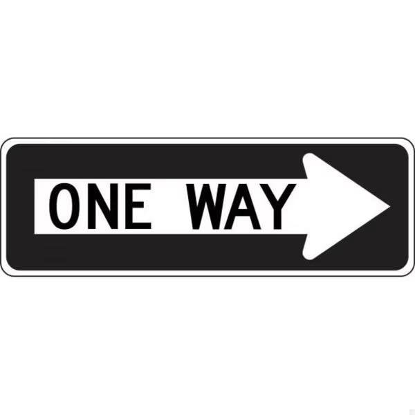 Accuform LANE GUIDANCE SIGN ONE WAY IN RIGHT MR61RRA MR61RRA - main